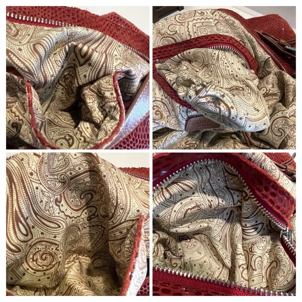 Sorial New York Red Snakeskin Shoulder Bag - Picture 14 of 15